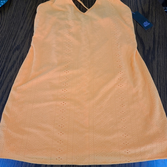 NWT Women's M wild fable sundress/beach lined dress, vibrant orange - Picture 4 of 11